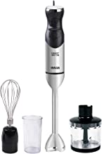 Inalsa Hand Blender Robot 1000 Pro Powerful 3 in 1 | Chopper/Whisker | Silent 1000 Watt DC Motor | Variable Speed | 600 ml Multipurpose Jar |LED Light | 2 Yr. Warranty | (Silver/Black) Inalsa Hand Blender Robot 1000 Pro Powerful 3 in 1 | Chopper/Whisker | Silent 1000 Watt DC Motor | Variable Speed | 600 ml Multipurpose Jar |LED Light | 2 Yr. Warranty | (Silver/Black)